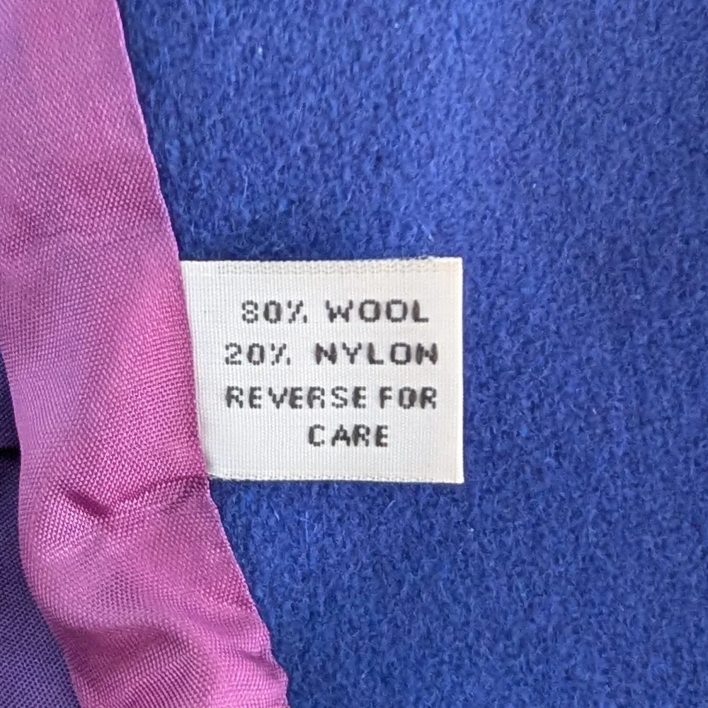 VTG Michelle Francois Wool Blend Trench Coat SIZE 11?‎ Old Money Double Breasted